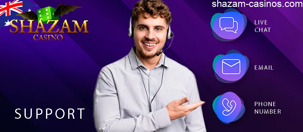 Shazam support and help gamblers in difficult situations