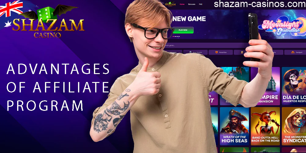 Cooperation with Shazam Casino Australia has many advantages