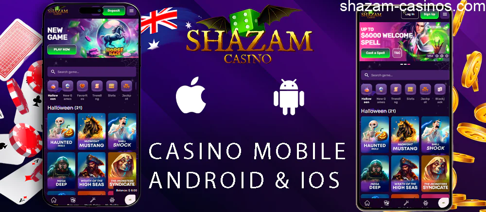 Play Shazam casino on the go on your smartphone or tablet