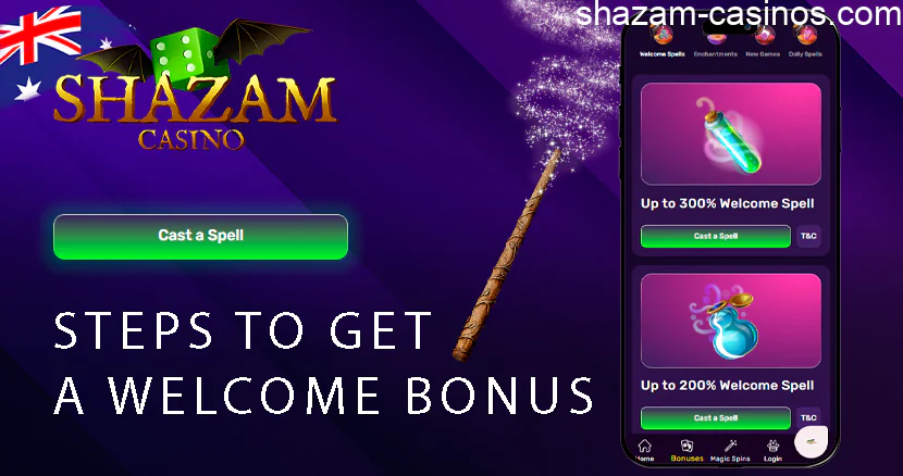 Get a Welcome Bonus in the Shazam casino app