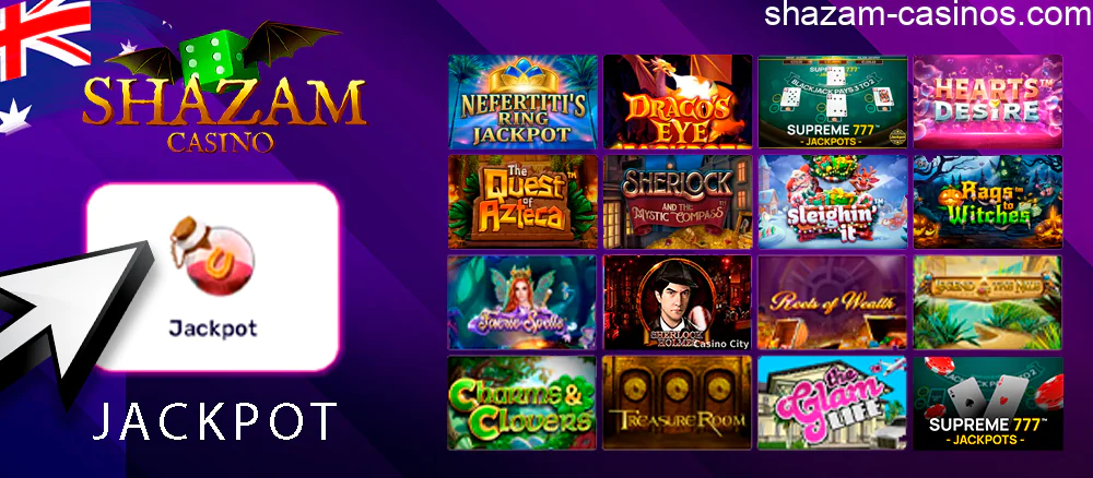 There are 38 Shazam casino Jackpot