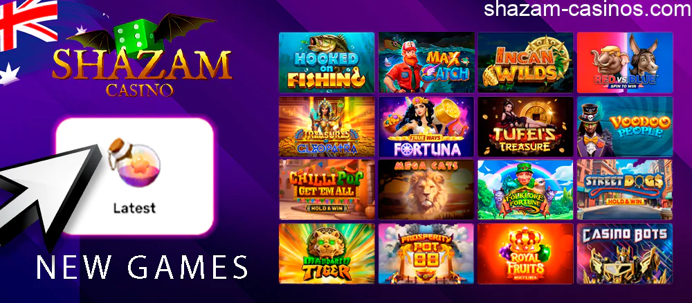 New Shazam casino games