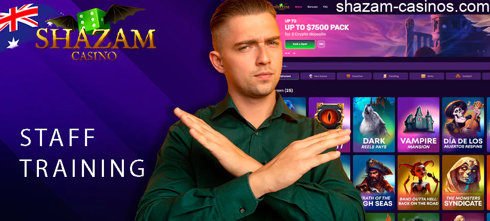 Online casino staff training