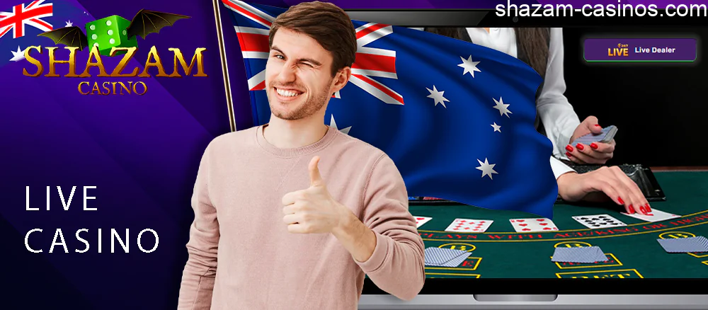 The live Shazam Casino invites Aussies to feel a real-world gambling
