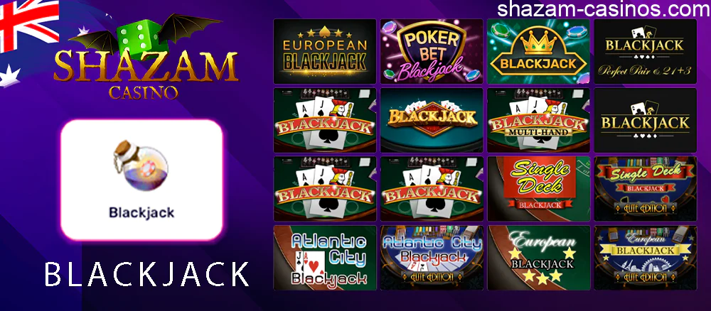 Play Blackjack in online casino Shazam