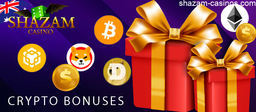 Get exclusive crypto bonuses Shazam