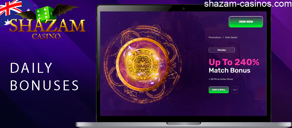 Shazam daily bonuses