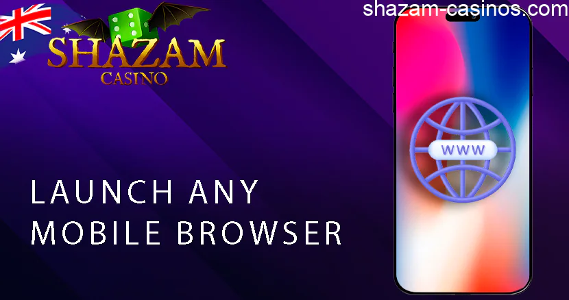 Open any mobile browser on your device to find Shazam