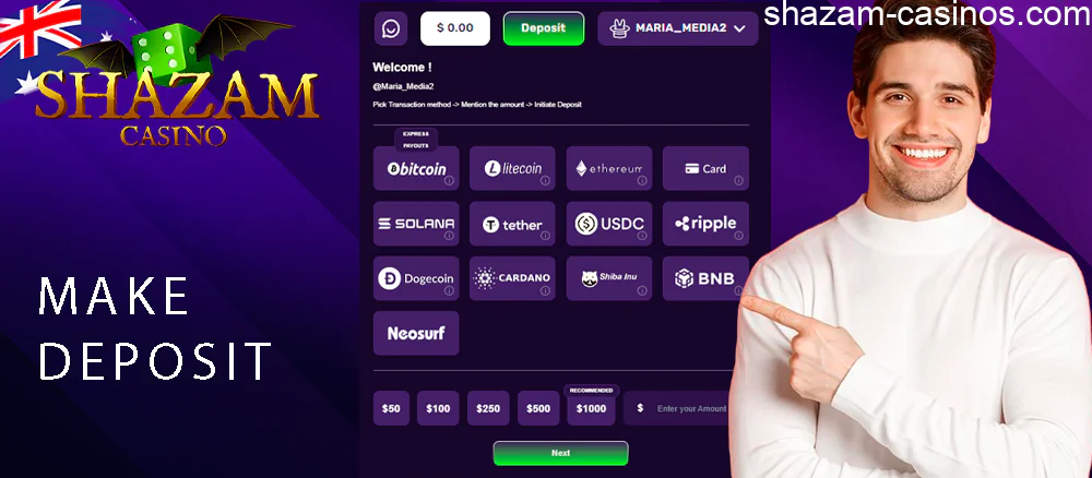 Make a First Deposit