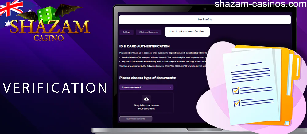 Shazam Casino verification