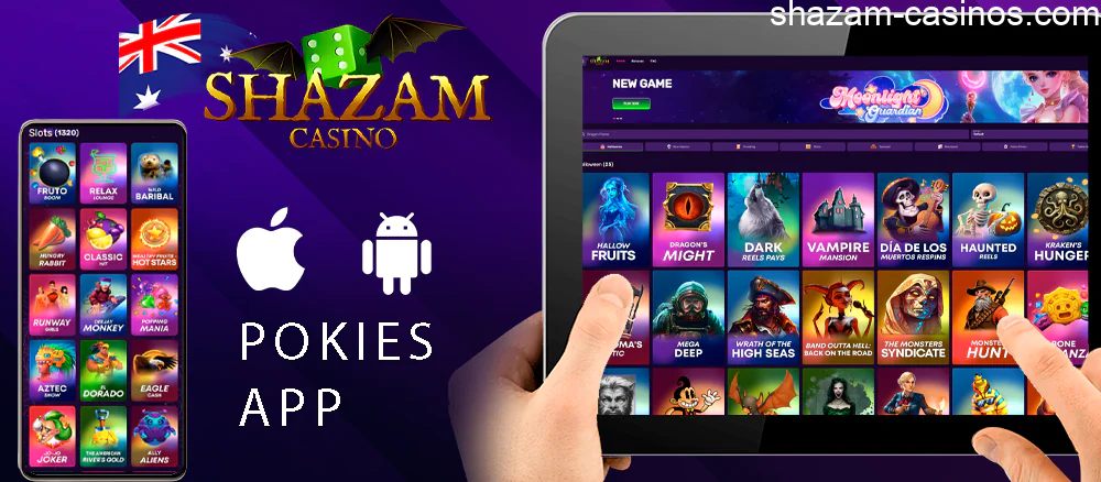 Casino pokies Shazam mobile app