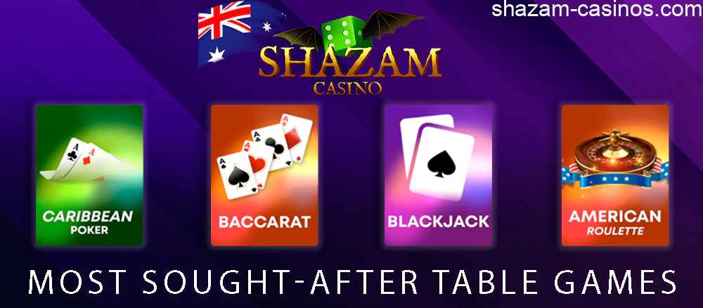 Learn the key categories of Shazam casino table games