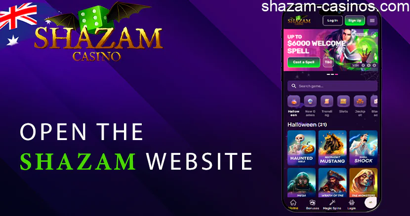 Find the Shazam website